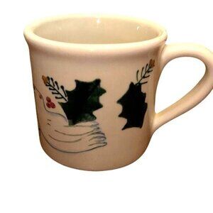 Vintage Heartstone 1982 hand painted Christmas Holiday Coffee Mug